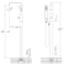 Alfi Brand Black, Sgl Lever Floor Mntd Tub Filler Mixer w Hand Held Shower Head AB2180-BM - alternate 6